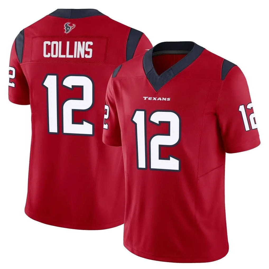 Choea H.Texans #12 Nico Collins Player Red Limited Vapor F.U.S.E. Home Game Stitched Jerseys