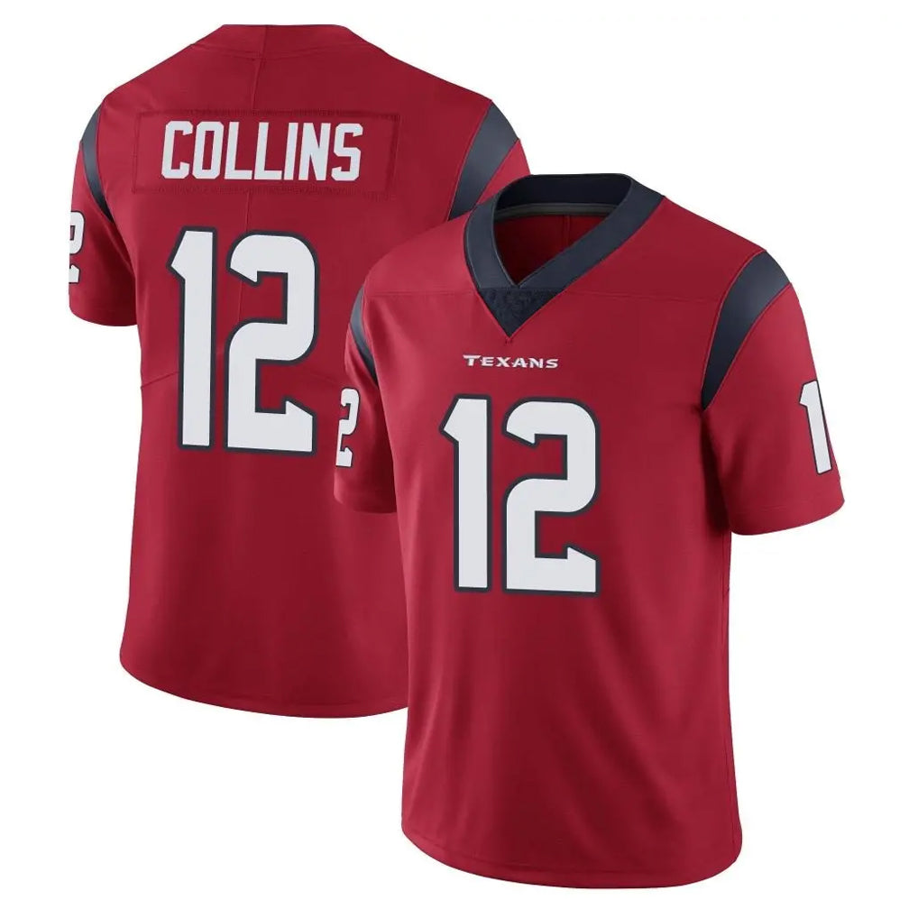 Choea H.Texans #12 Nico Collins Player Red Limited Vapor Untouchable Home Game Stitched Jerseys