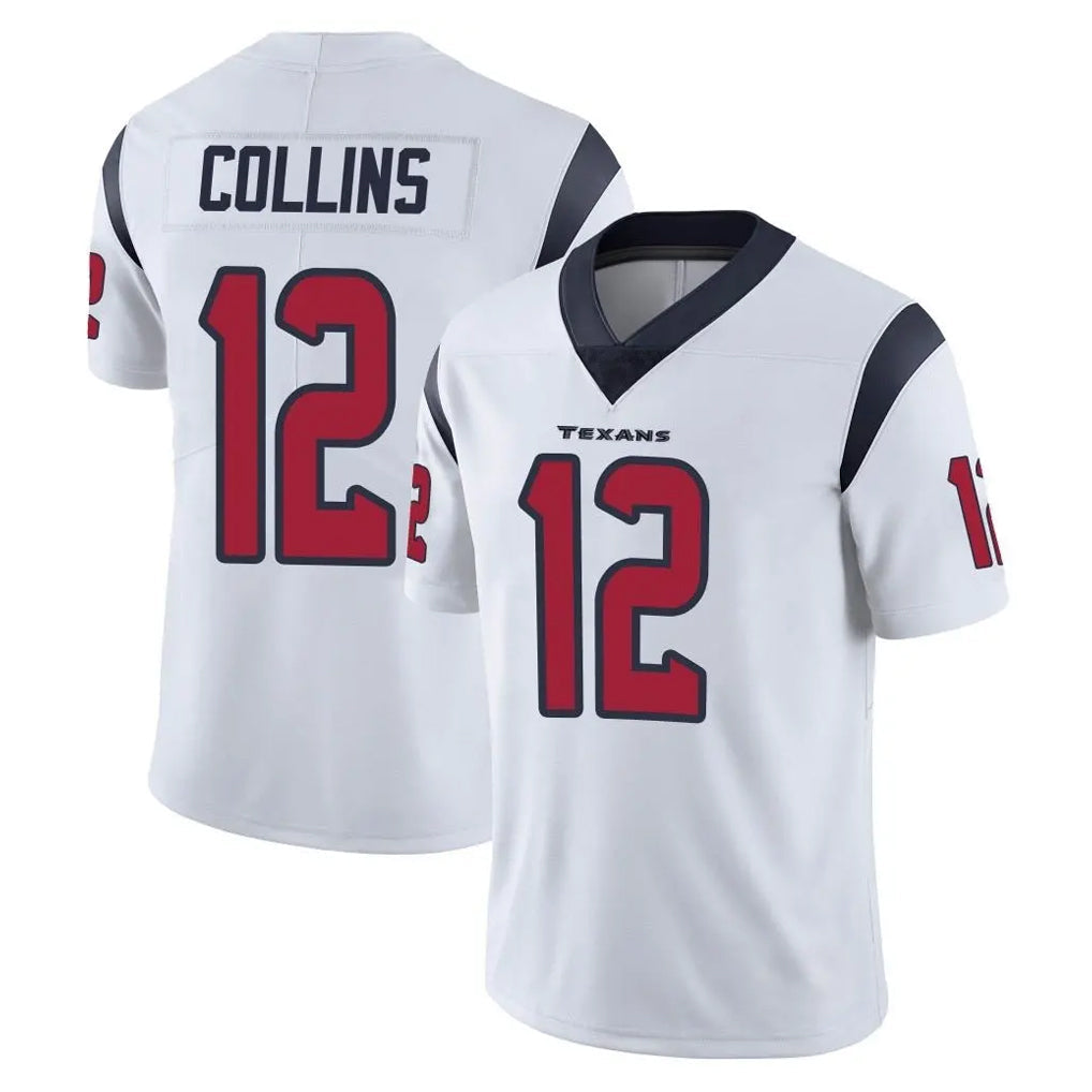 Choea H.Texans #12 Nico Collins Player White Limited Vapor Untouchable Home Game Stitched Jerseys