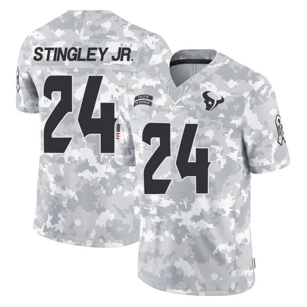 Choea H.Texans #24 Derek Stingley Jr. Player Arctic Camo Salute To Service Limited Game Stitched Jerseys
