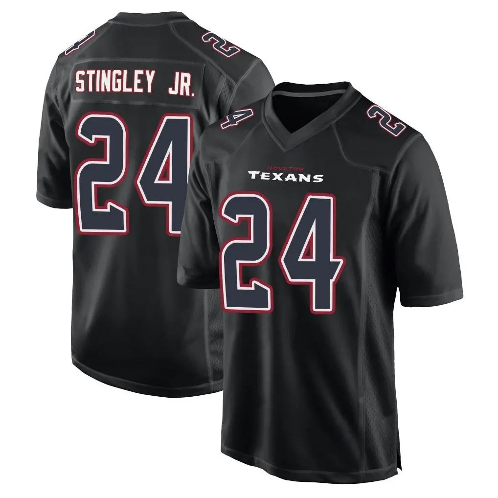 Choea H.Texans #24 Derek Stingley Jr. Player Black Fashion Home Game Stitched Jerseys