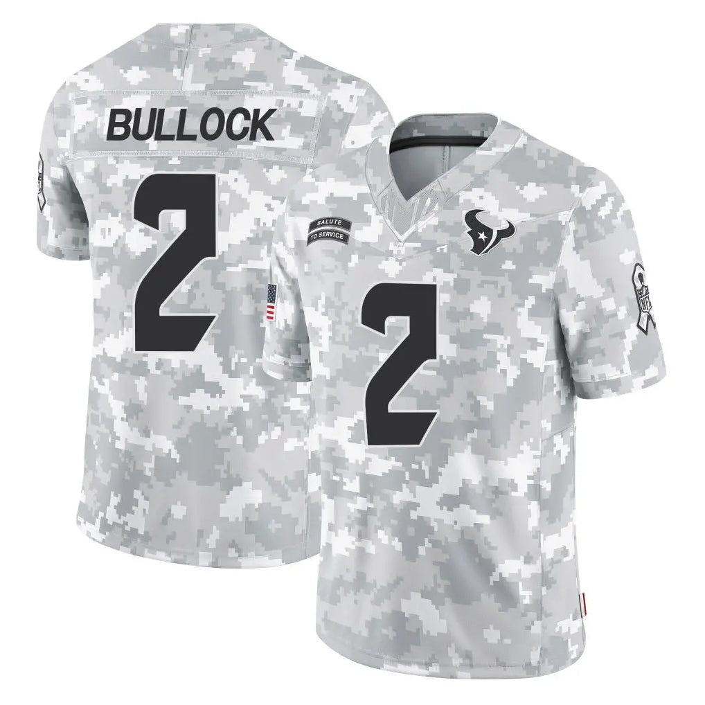 Choea H.Texans #2 Calen Bullock Player Arctic Camo Salute To Service Limited Game Stitched Jerseys
