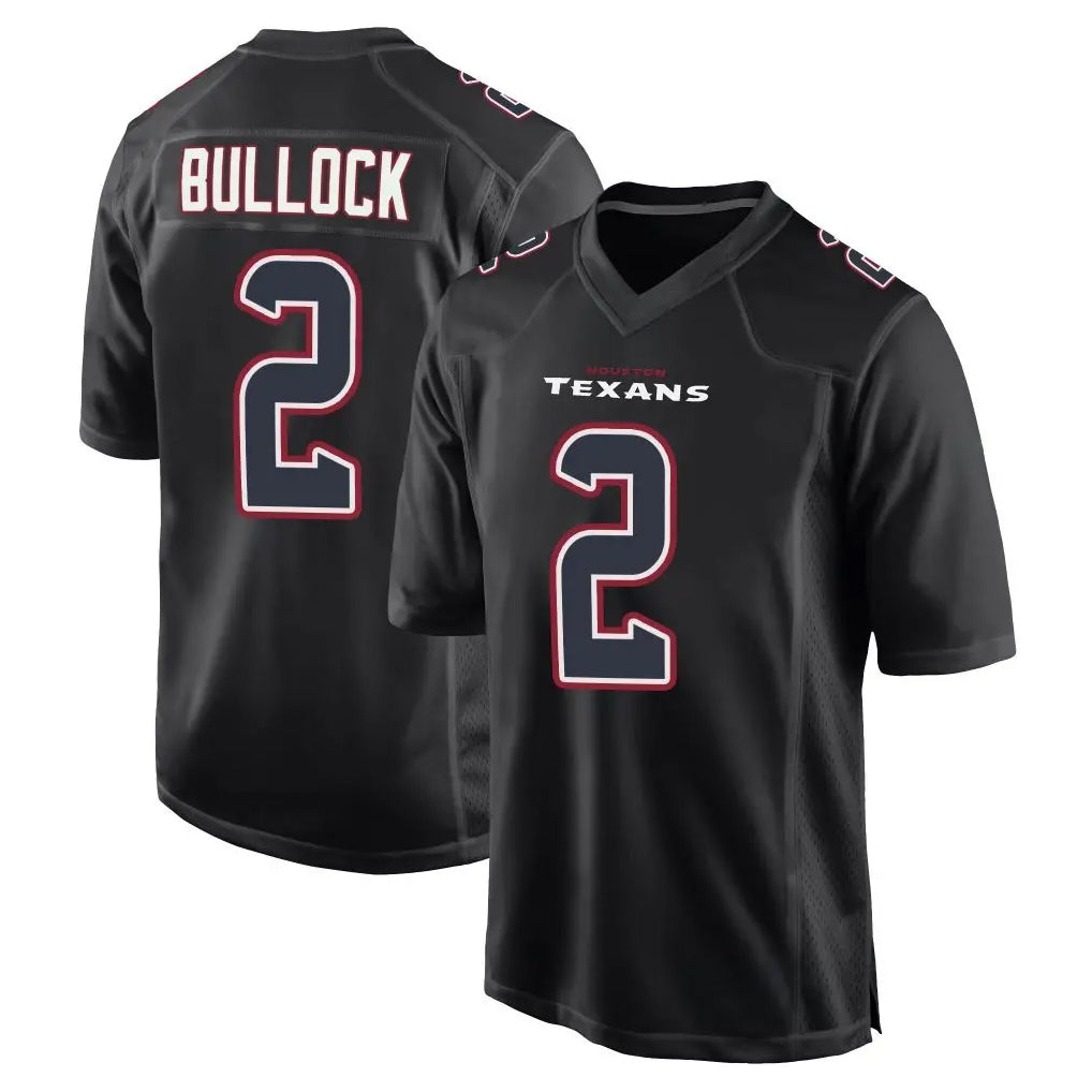 Choea H.Texans #2 Calen Bullock Player Black Fashion Home Game Stitched Jerseys