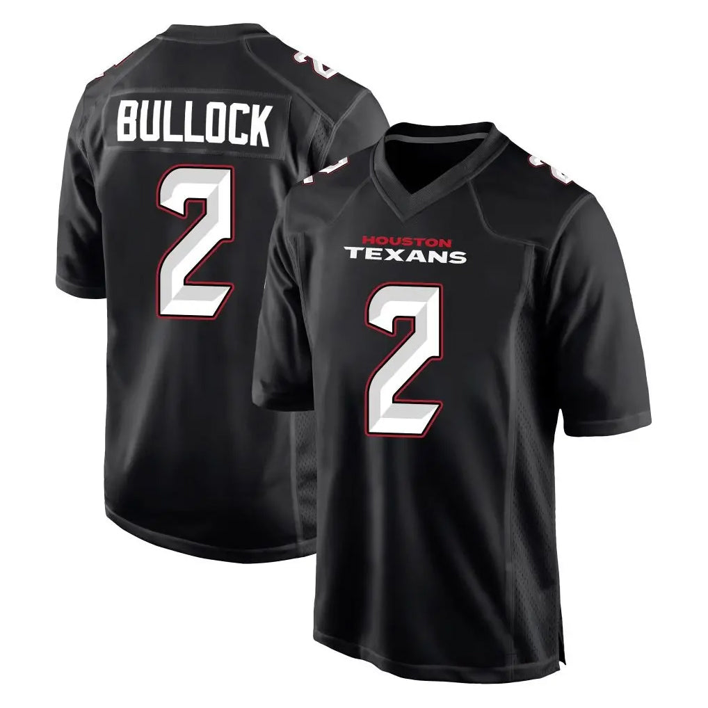 Choea H.Texans #2 Calen Bullock Player Carbon Black Fashion Home Game Stitched Jerseys