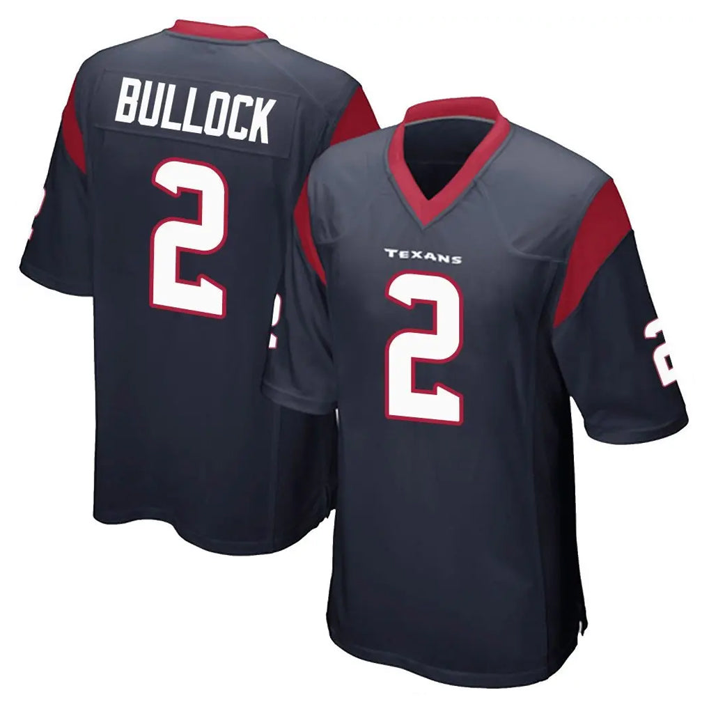 Choea H.Texans #2 Calen Bullock Player Navy Home Game Stitched Jerseys