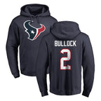 Choea H.Texans #2 Calen Bullock Player Navy Pro Line Pullover Hoodie Limited Game Stitched Jerseys