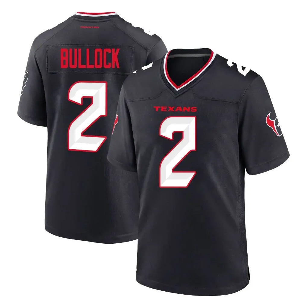 Choea H.Texans #2 Calen Bullock Player Navy Team Home Game Stitched Jerseys
