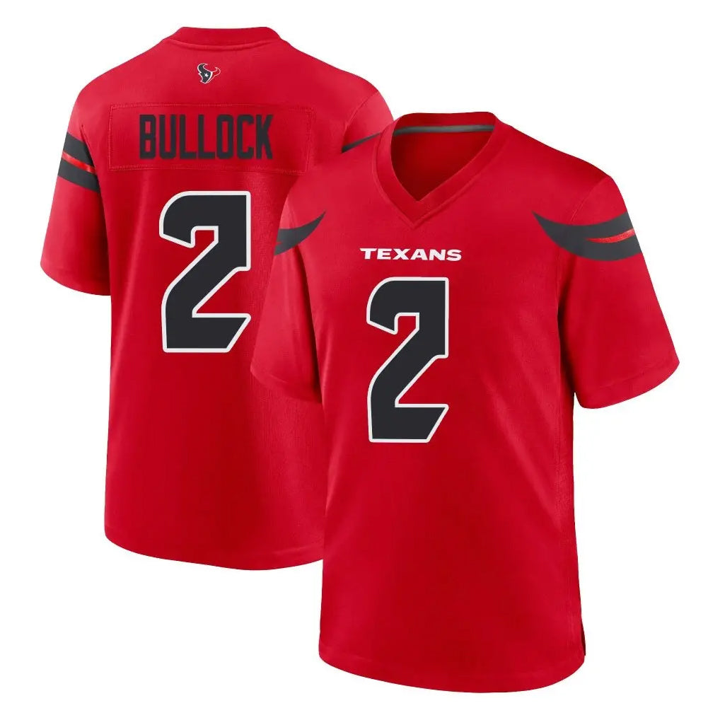Choea H.Texans #2 Calen Bullock Player Red Alternate Home Game Stitched Jerseys