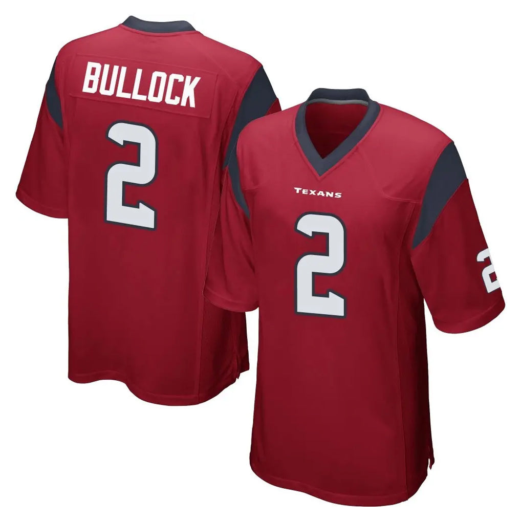 Choea H.Texans #2 Calen Bullock Player Red Home Game Stitched Jerseys