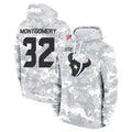 Choea H.Texans #32 David Montgomery Player Arctic Camo Salute to Service Hoodies Limited Game Stitched Jerseys