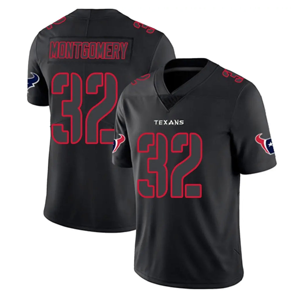 Choea H.Texans #32 David Montgomery Player Black Impact Limited Game Stitched Jerseys