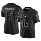 Choea H.Texans #32 David Montgomery Player Black Reflective Limited Game Stitched Jerseys