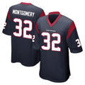 Choea H.Texans #32 David Montgomery Player Navy Home Game Stitched Jerseys
