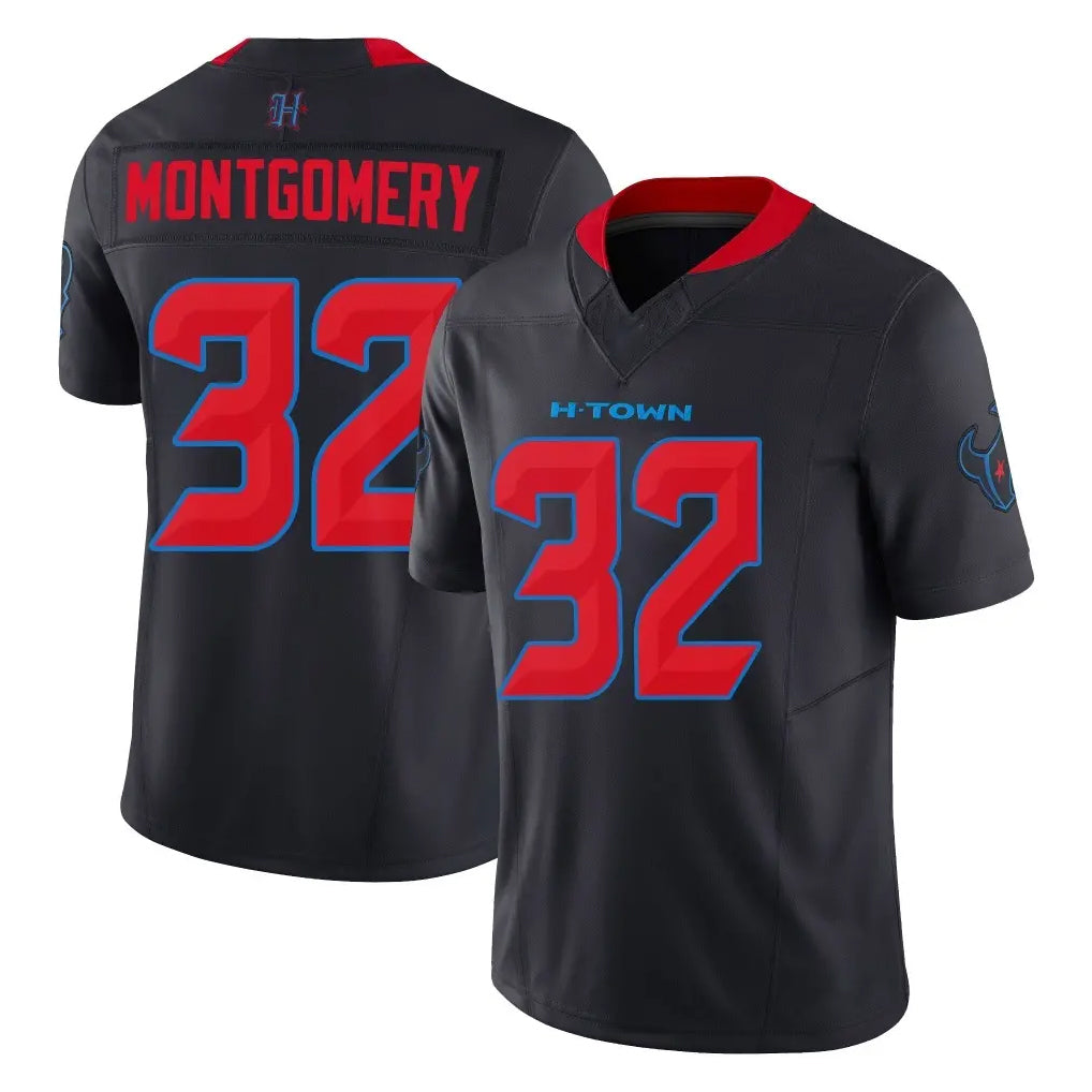 Choea H.Texans #32 David Montgomery Player Navy Limited 2nd Alternate Vapor F.U.S.E. Home Game Stitched Jerseys