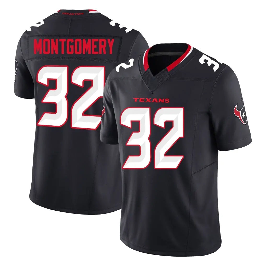 Choea H.Texans #32 David Montgomery Player Navy Limited Alternate Vapor F.U.S.E. Home Game Stitched Jerseys