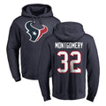 Choea H.Texans #32 David Montgomery Player Navy Pro Line Pullover Hoodie Limited Game Stitched Jerseys