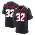 Choea H.Texans #32 David Montgomery Player Navy Team Home Game Stitched Jerseys