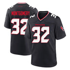 Choea H.Texans #32 David Montgomery Player Navy Team Home Game Stitched Jerseys