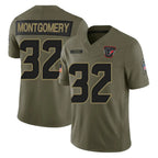 Choea H.Texans #32 David Montgomery Player Olive 2025 Salute To Service Limited Game Stitched Jerseys