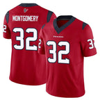 Choea H.Texans #32 David Montgomery Player Red Limited Vapor F.U.S.E. Home Game Stitched Jerseys