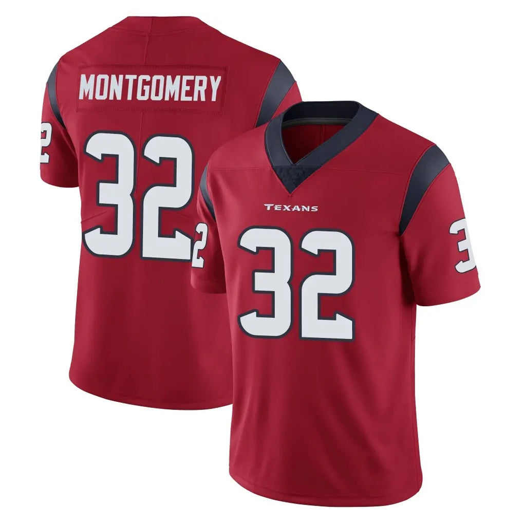 Choea H.Texans #32 David Montgomery Player Red Limited Vapor Untouchable Home Game Stitched Jerseys