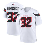 Choea H.Texans #32 David Montgomery Player White Home Game Stitched Jerseys