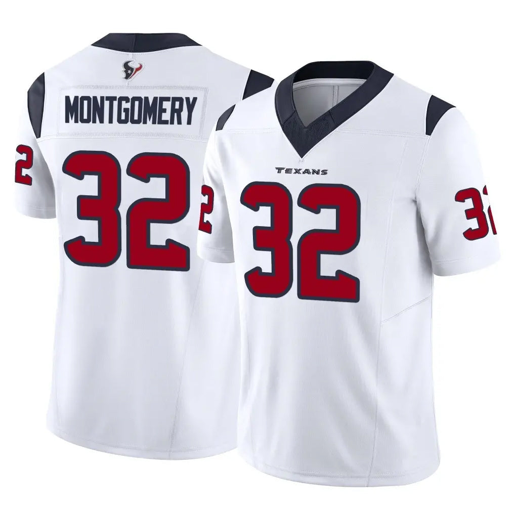 Choea H.Texans #32 David Montgomery Player White Limited Vapor F.U.S.E. Home Game Stitched Jerseys