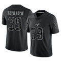 Choea H.Texans #39 Henry To'oTo'o Player Black Reflective Limited Game Stitched Jerseys