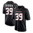 Choea H.Texans #39 Henry To'oTo'o Player Carbon Black Fashion Home Game Stitched Jerseys