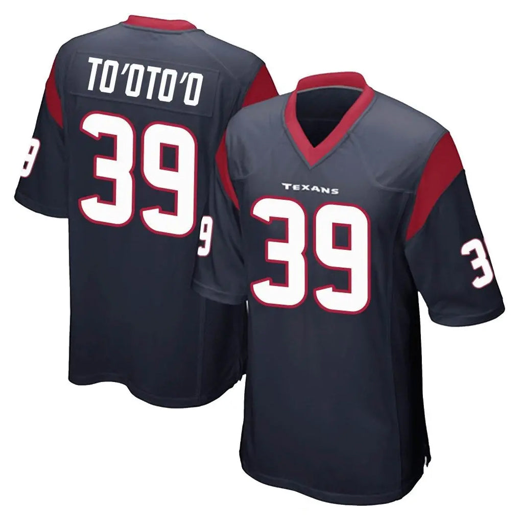 Choea H.Texans #39 Henry To'oTo'o Player Navy Home Game Stitched Jerseys