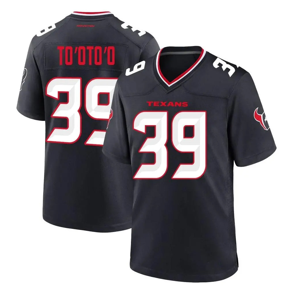 Choea H.Texans #39 Henry To'oTo'o Player Navy Team Home Game Stitched Jerseys