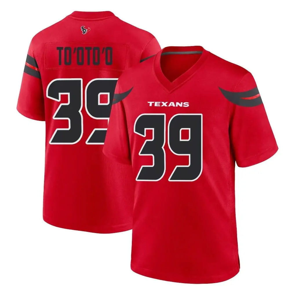 Choea H.Texans #39 Henry To'oTo'o Player Red Alternate Home Game Stitched Jerseys
