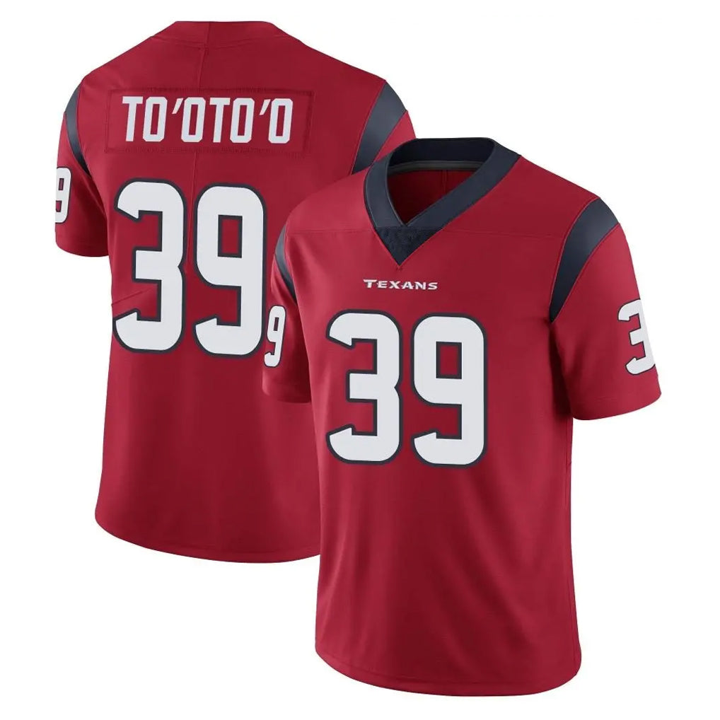 Choea H.Texans #39 Henry To'oTo'o Player Red Limited Vapor Untouchable Home Game Stitched Jerseys
