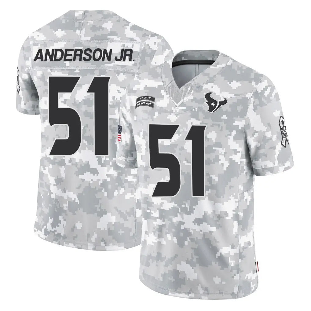 Choea H.Texans #51 Will Anderson Jr. Player Arctic Camo Salute To Service Limited Game Stitched Jerseys