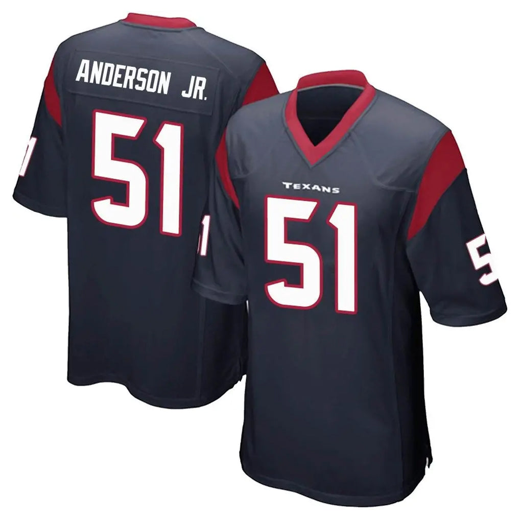 Choea H.Texans #51 Will Anderson Jr. Player Navy Home Game Stitched Jerseys