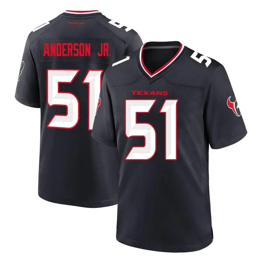 Choea H.Texans #51 Will Anderson Jr. Player Navy Team Home Game Stitched Jerseys