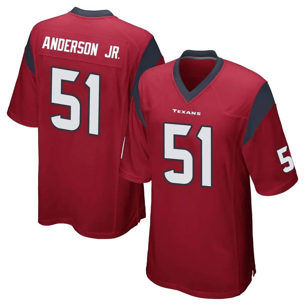 Choea H.Texans #51 Will Anderson Jr. Player Red Home Game Stitched Jerseys