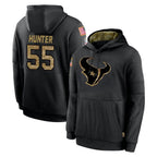 Choea H.Texans #55 Danielle Hunter Player Black Salute to Service Hoodies Limited Game Stitched Jerseys