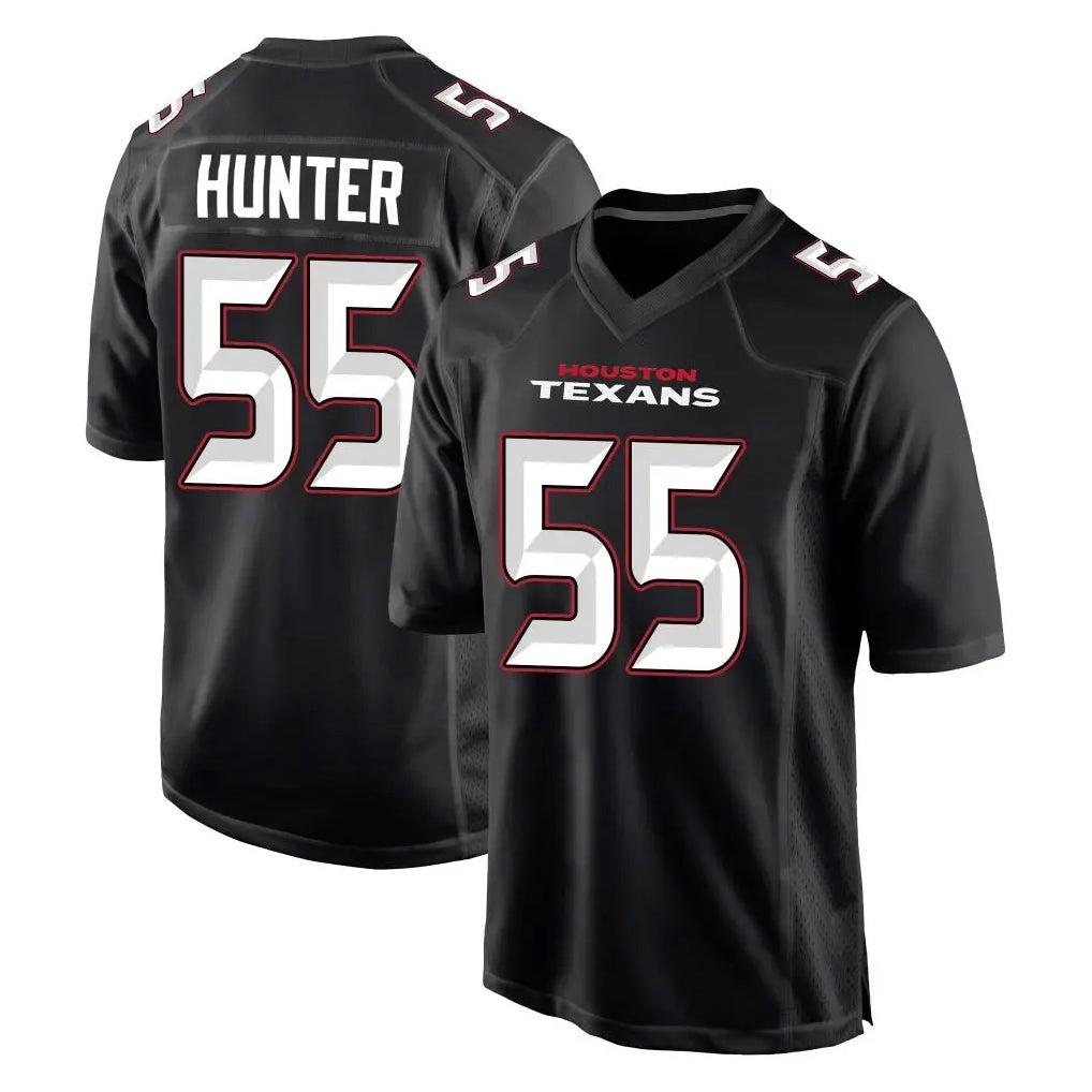 Choea H.Texans #55 Danielle Hunter Player Carbon Black Fashion Home Game Stitched Jerseys