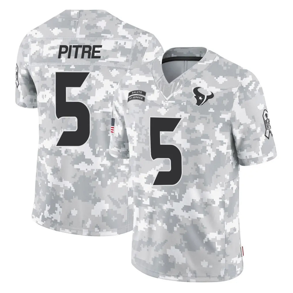 Choea H.Texans #5 Jalen Pitre Player Arctic Camo Salute To Service Limited Game Stitched Jerseys