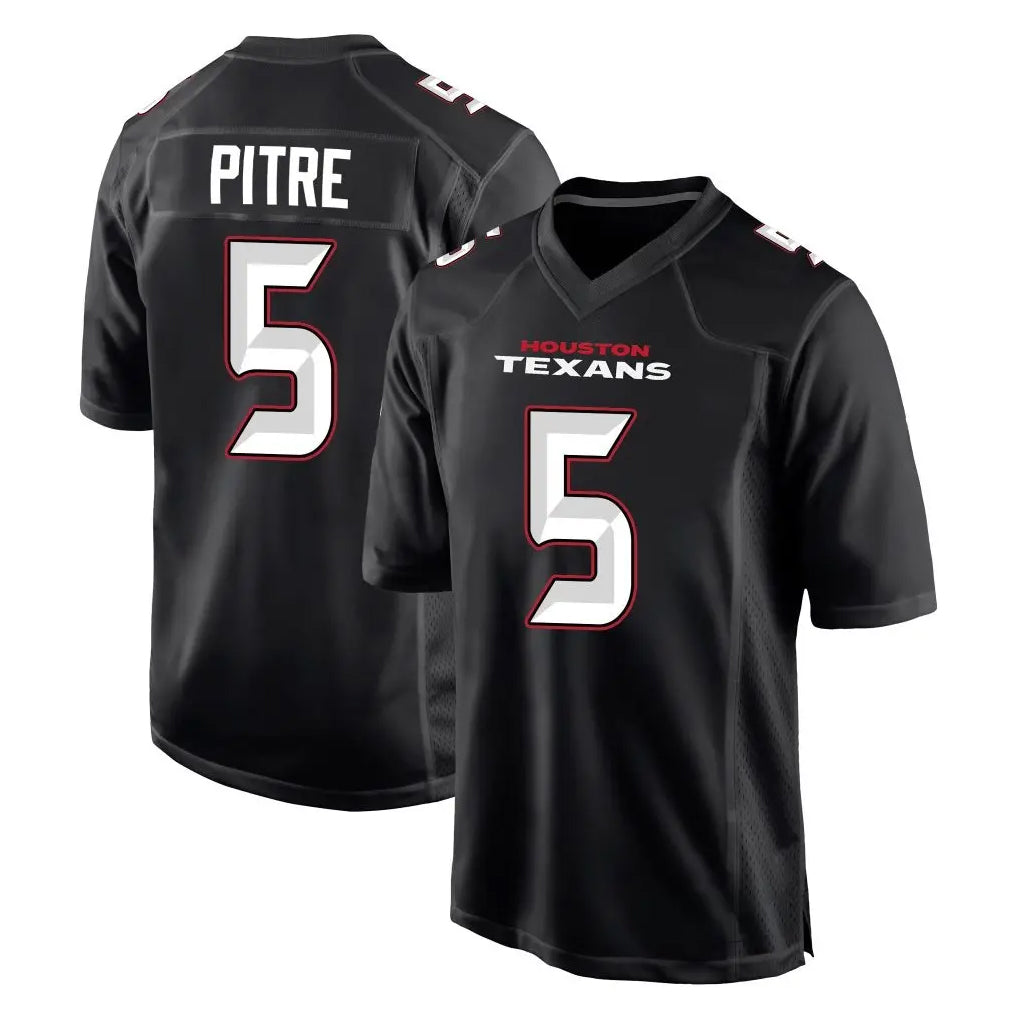 Choea H.Texans #5 Jalen Pitre Player Carbon Black Fashion Home Game Stitched Jerseys