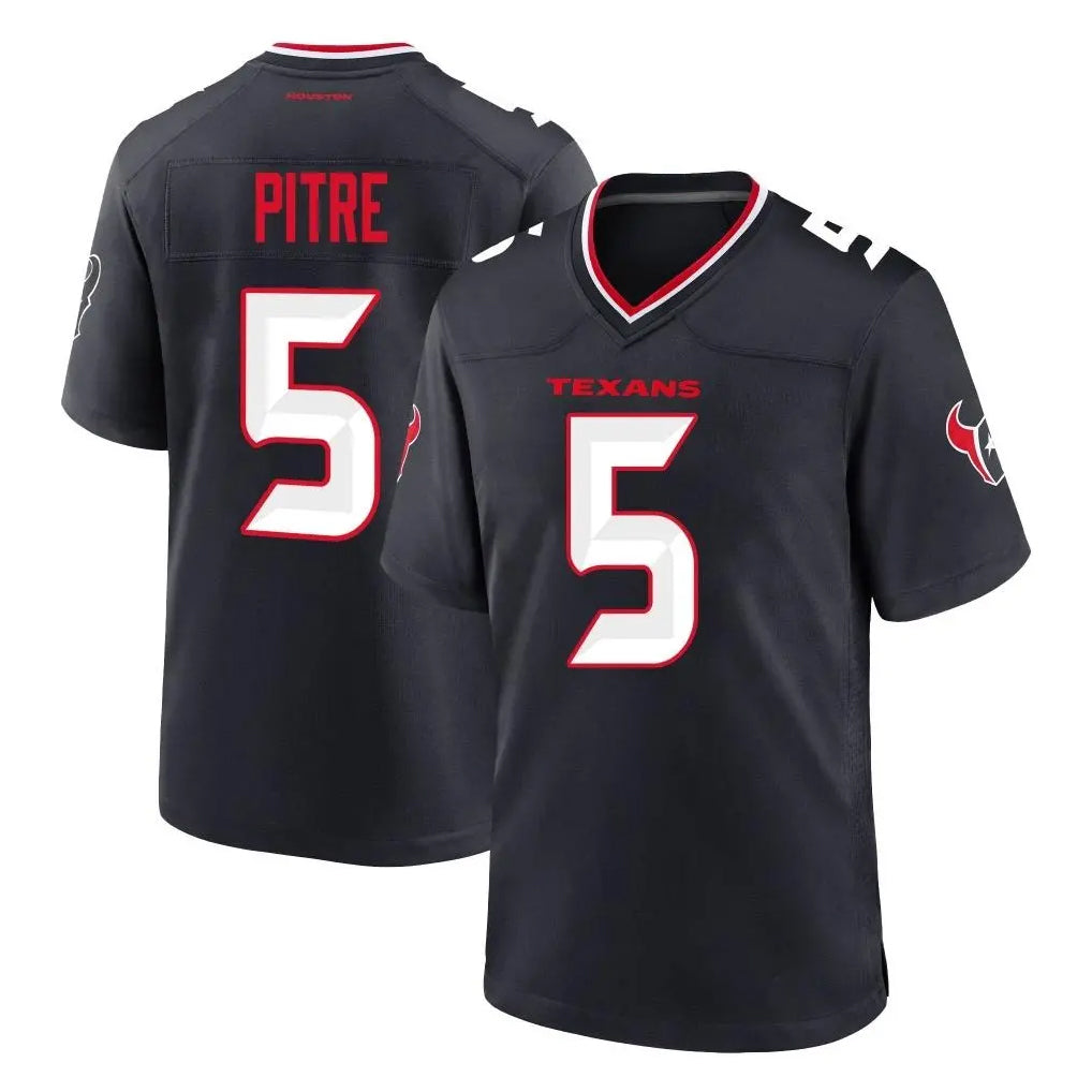 Choea H.Texans #5 Jalen Pitre Player Navy Team Home Game Stitched Jerseys