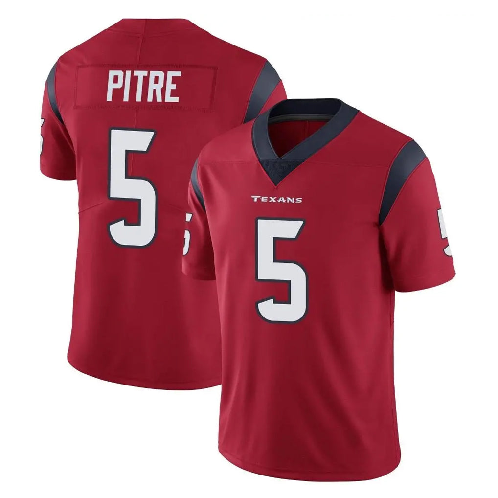 Choea H.Texans #5 Jalen Pitre Player Red Limited Vapor Untouchable Home Game Stitched Jerseys
