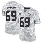 Choea H.Texans #69 Ed Ingram Player Arctic Camo Salute To Service Limited Game Stitched Jerseys