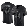 Choea H.Texans #69 Ed Ingram Player Black Reflective Limited Game Stitched Jerseys