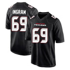 Choea H.Texans #69 Ed Ingram Player Carbon Black Fashion Home Game Stitched Jerseys