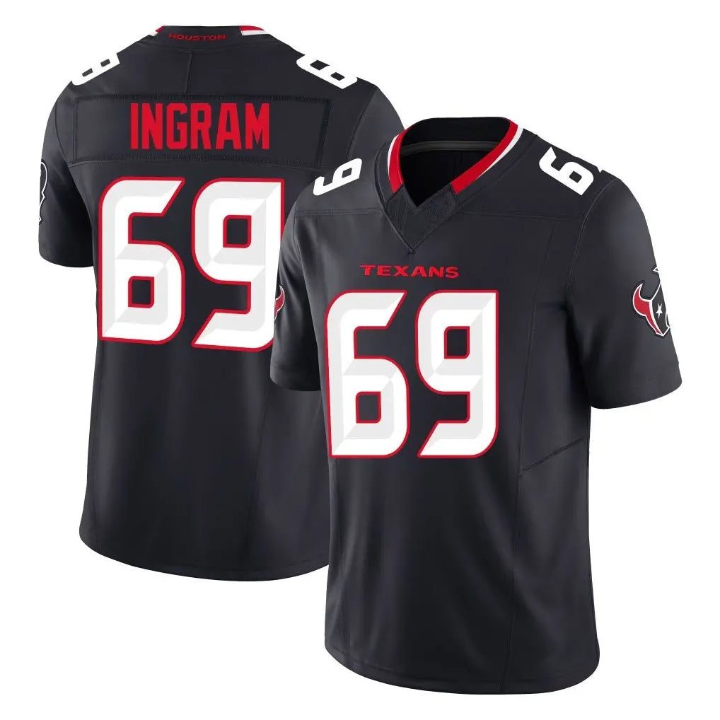 Choea H.Texans #69 Ed Ingram Player Navy Limited Alternate Vapor F.U.S.E. Home Game Stitched Jerseys