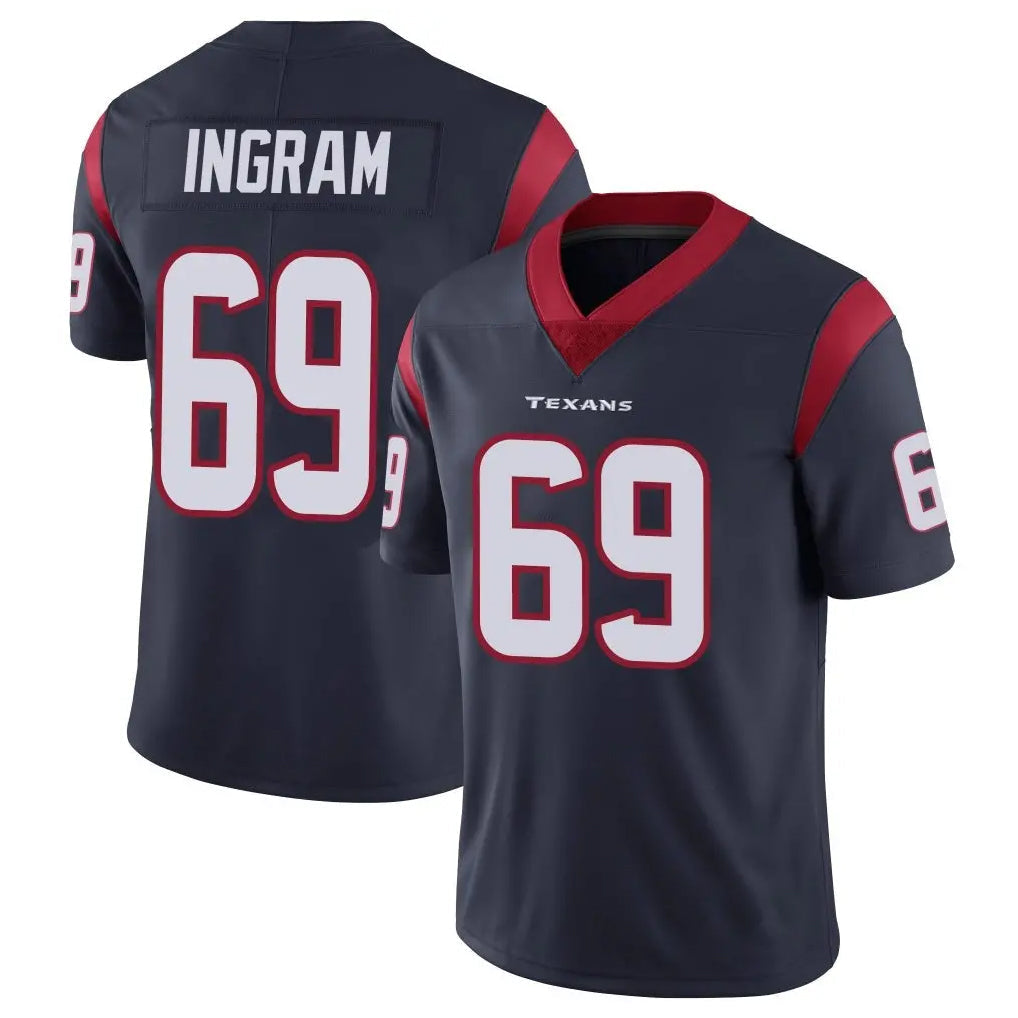 Choea H.Texans #69 Ed Ingram Player Navy Limited Vapor Untouchable Home Game Stitched Jerseys