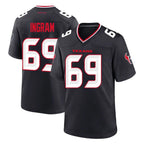 Choea H.Texans #69 Ed Ingram Player Navy Team Home Game Stitched Jerseys