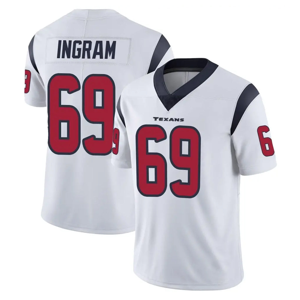 Choea H.Texans #69 Ed Ingram Player White Limited Vapor Untouchable Home Game Stitched Jerseys